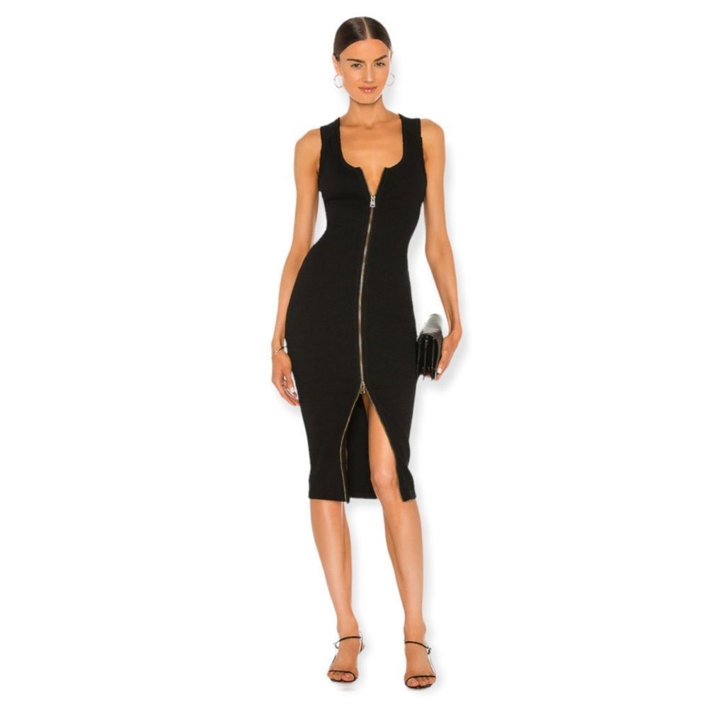 NWT All Saints Alicia Zipper Midi Dress